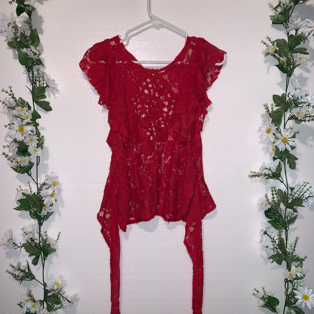 FREE PEOPLE: One Celeste lace top
